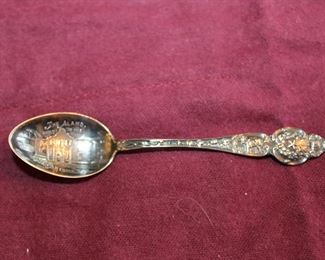 The Alamo sterling souvenir spoon