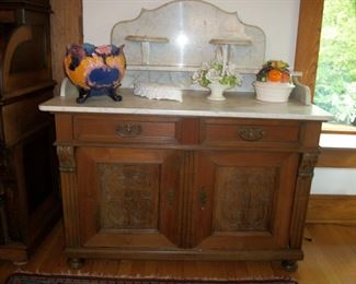 Marble-topped console