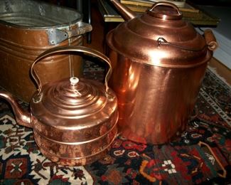 Collection of large copper pieces