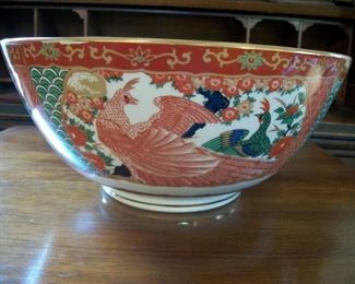 Japanese bowl with peacocks