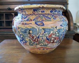 Japanese men with raised painting