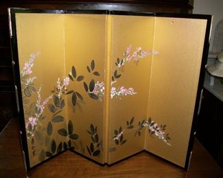 14 in tall folding Oriental screen- perfect for the office!