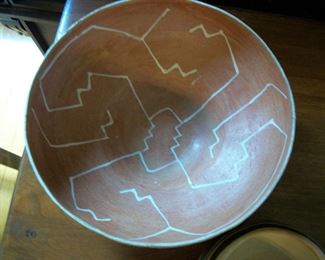 Large decorative Native American bowl