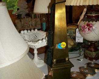 22 inch brass obelisk