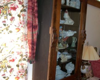 8 ft 6 in Butternut bookcase with walnut trim