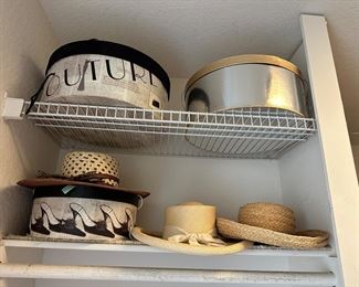 Hats and hat boxes, many more than shown