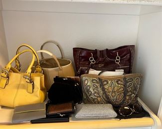 Designer Handbags some new with tags, includes coach, Brahmin, Tignatello, Badgley Mischika, wallets too