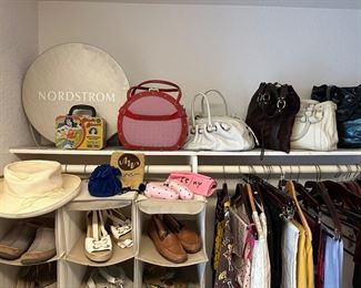 More designer handbags, quality clothing new and dry cleaned