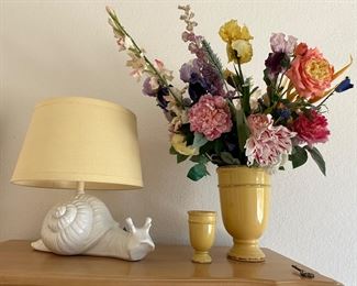 These are so much larger than they look, even the snail is about 18 inches long, and the flowers are huge!