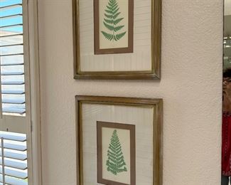 There are three of these framed ferns wall art, 16.5 x 20” each