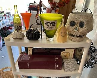 Halloween fun decor, front door set with a part still in the door,….