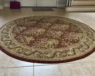 round rug shaw living hallway foyer