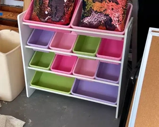 kids girls storage toy book bins