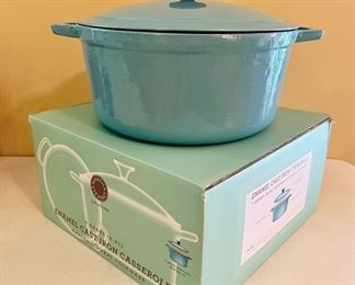 Martha Stewart Collection enameled cast iron 7 qt casserole