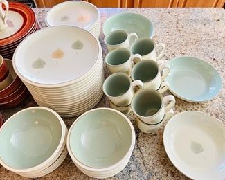 Large Denby ‘Energy Leaf’ china set
