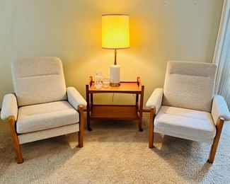 Preben Schou Danish Modern mama & papa lounge chairs in excellent vintage condition!