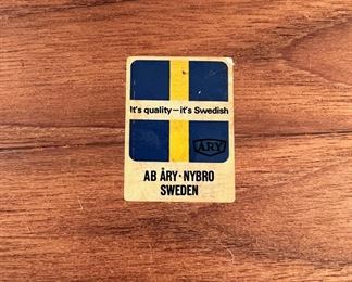 Vintage MCM Arthur Salm wood handled meat clever, Åry-Nybro, Sweden wood serving tray, Scan Look teak round cutting board, vintage teak wood canister and wood handled melted butter pourer