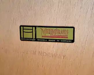 Danish Modern teak record/magazine cart by Mellemstrand Bruksbo Norway