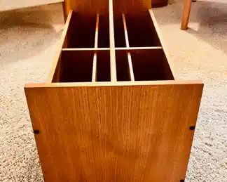 Danish Modern teak record/magazine cart by Mellemstrand Bruksbo Norway
