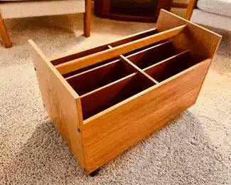 Danish Modern teak record/magazine cart by Mellemstrand Bruksbo Norway