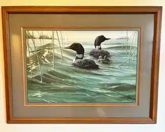 “Pride Of The Lakes - Common Loons” print by Kevin Daniel