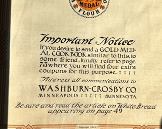 1910 ‘Gold Medal Flour Cook Book’