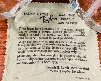 Vintage Ray-Ban Vagabond Sunglasses in rare Red-Orange-Yellow color combo.  This pair features the Olympic Rings as they were issued right after the US Olympic Committee selected Ray-Ban to outfit US Olympians & comes with original case and info cloth