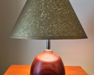Danish Modern solid teak small scale lamp