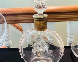 Empty bottle REMY MARTIN Louis XIII Baccarat crystal decanter.