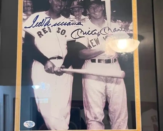 Signed baseball photo.