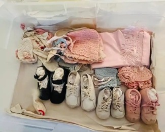 Antique baby clothing.