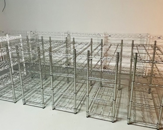 Metal wine racks.