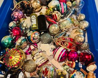 Vintage glass ornaments.
