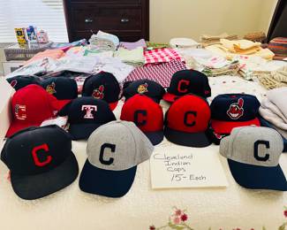 Cleveland Indians caps.