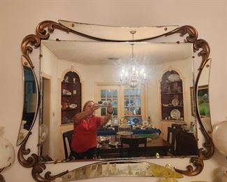 Awesome Antique Art Nouveau Mirror