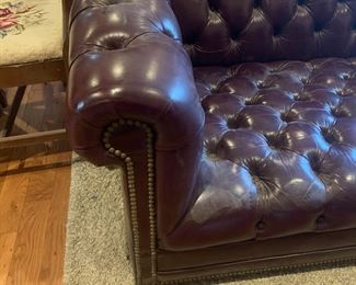 #2	Burgandy Button Back w/nailhead trim Sofa - 78" Long	 $175.00 			
