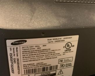 #14	Samsung 32" Flatscreen TV  UN32EH	 $30.00 			
