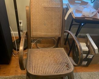 #15	Bentwood Rocker (as is w/cane loose)	 $30.00 			

