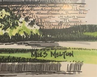 #17	Print of Town Houses by Mies Melton  39.5x25.5	 $75.00 			
