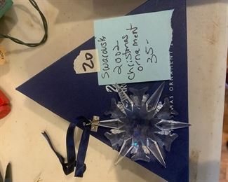 #21	Swarovski 2002 Crystal Christmas snowflake Ornament	 $35.00 			
