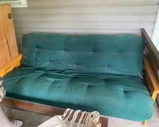 #46	Wooden Futon w/Mattress - 79" Long	 $100.00 			
