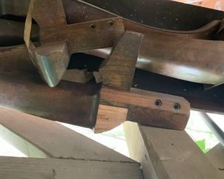 #54	(as is in pieces) Wood Desk w/pull-out drawer 54x36	 $25.00 			
