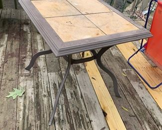 #66	Hampton Bay Aluminum Tile Top Patio Table - 30sqx29	 $40.00 			
#67	Hampton Bay Aluminum Tile Top Patio Table - 30sqx29	 $40.00 			
