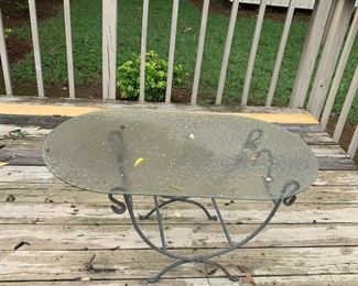 #68	Metal Base w/Glass Top 38x22x18	 $20.00 			
