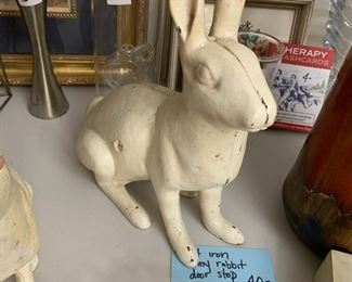 #89	case iron bunny white 11 inch tall	 $40.00 			
#90	case iron bunny white 12 inch tall	 $40.00 			
