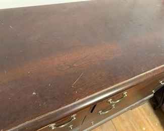 #106	American drew dresser with 8 drawers as is finish 68x19x36	 $125.00 			
