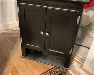 #113	black medicine cabinet 24x9x28	 $35.00 			
