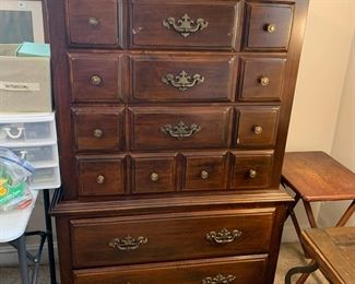 #120	6 chest of drawers wood as is finish 38x19x57	 $100.00 			
