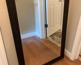 #126	black painted bevel mirror 42x29	 $75.00 			
