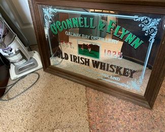 #125	O'Connell and Flynn Whiskey mirror sign 32x22	 $40.00 			
